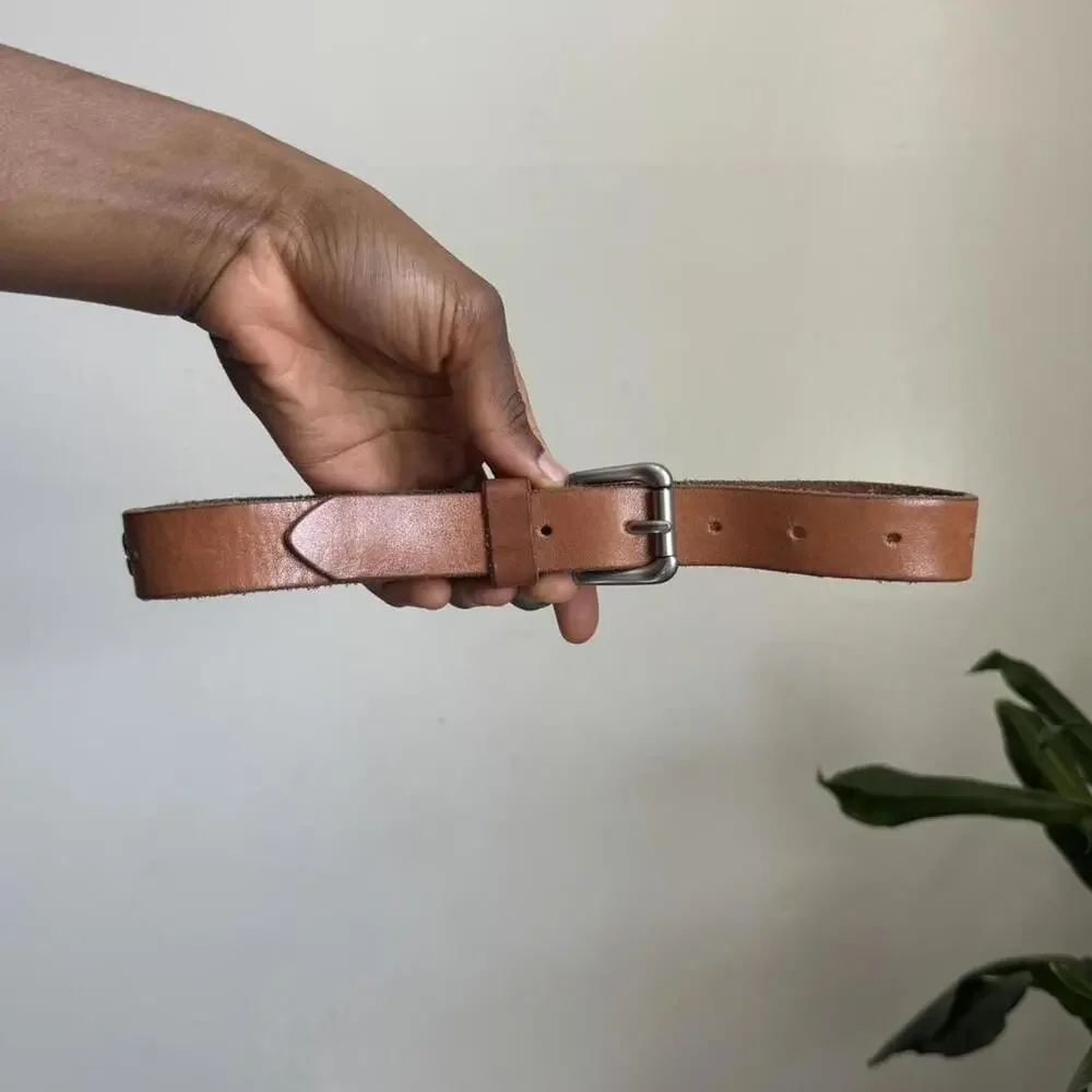 Vintage 2013 American Eagle Braided Whipstitch Leather‎ Belt size XS